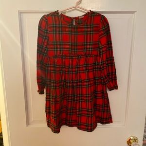 Girls Old Navy Red Flannel Plaid Dress Size 4T